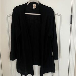 Faded Glory Women’s Black Open-Front Long SleeveLightweight Cardigan Sz XL